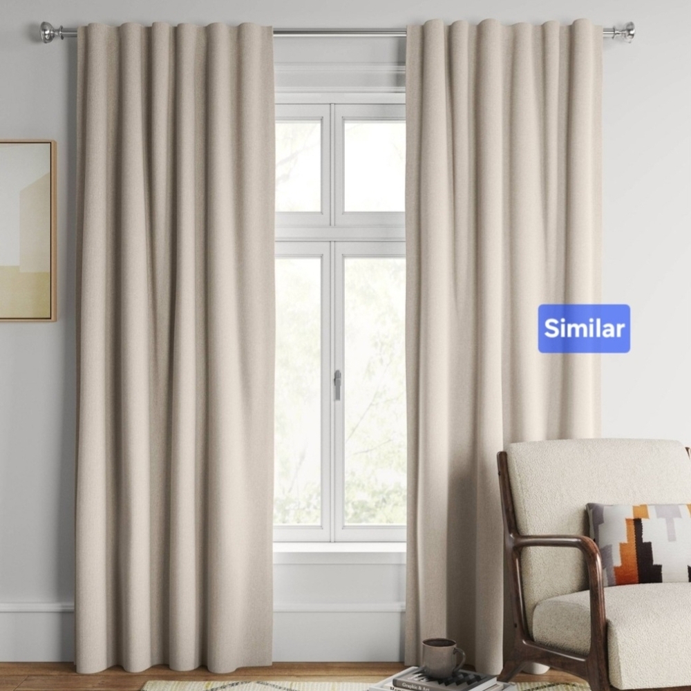 Set of 3 Curtain Panels, Room Darkening, 50-in x 82-in, Tan